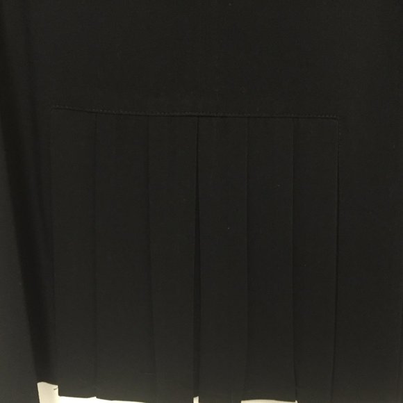 TAILORED BLACK LINED SKIRT. GORGEOUS PLEATED BACK - Picture 2 of 3